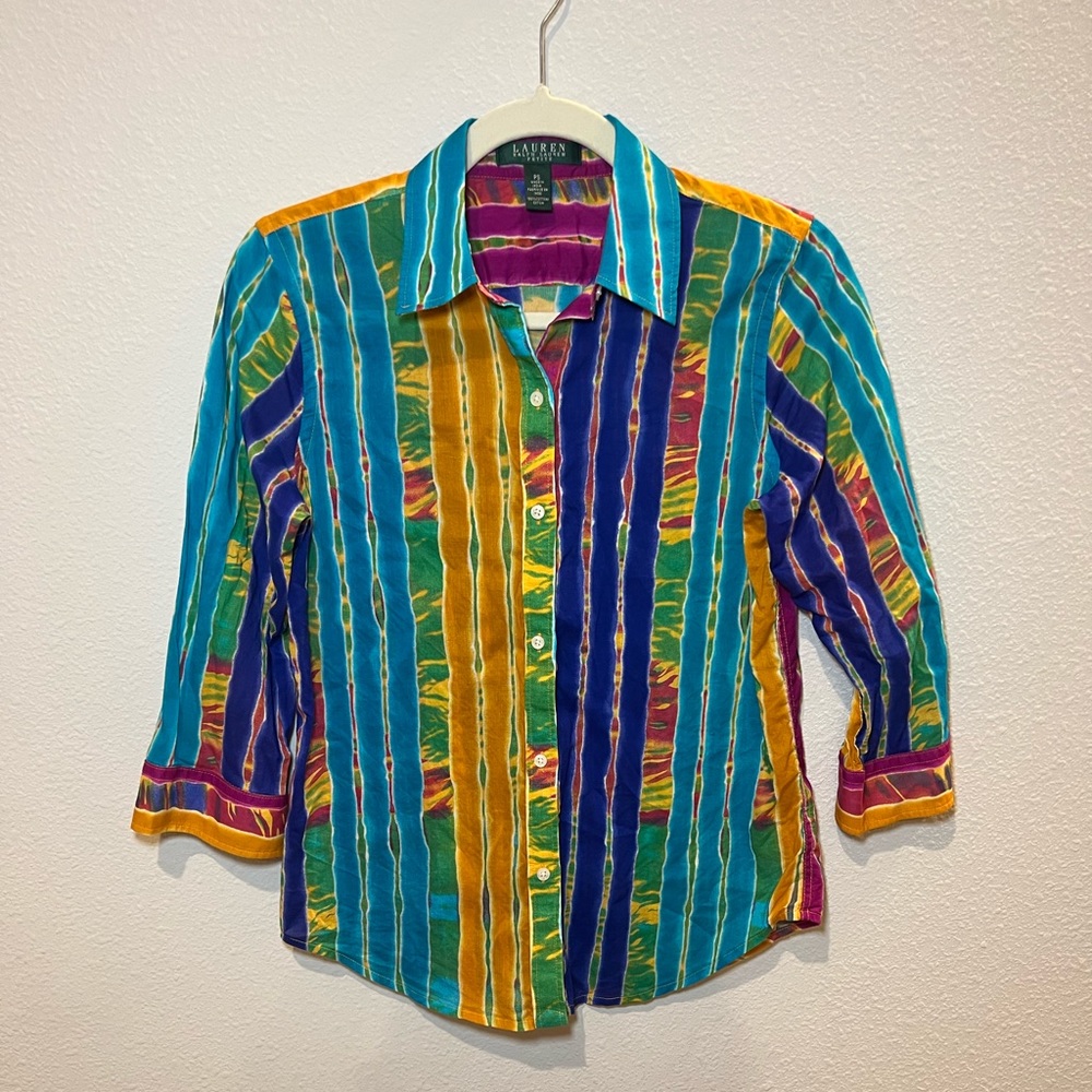 Lauren Ralph Lauren Petite PS Multi Color Women Shirt